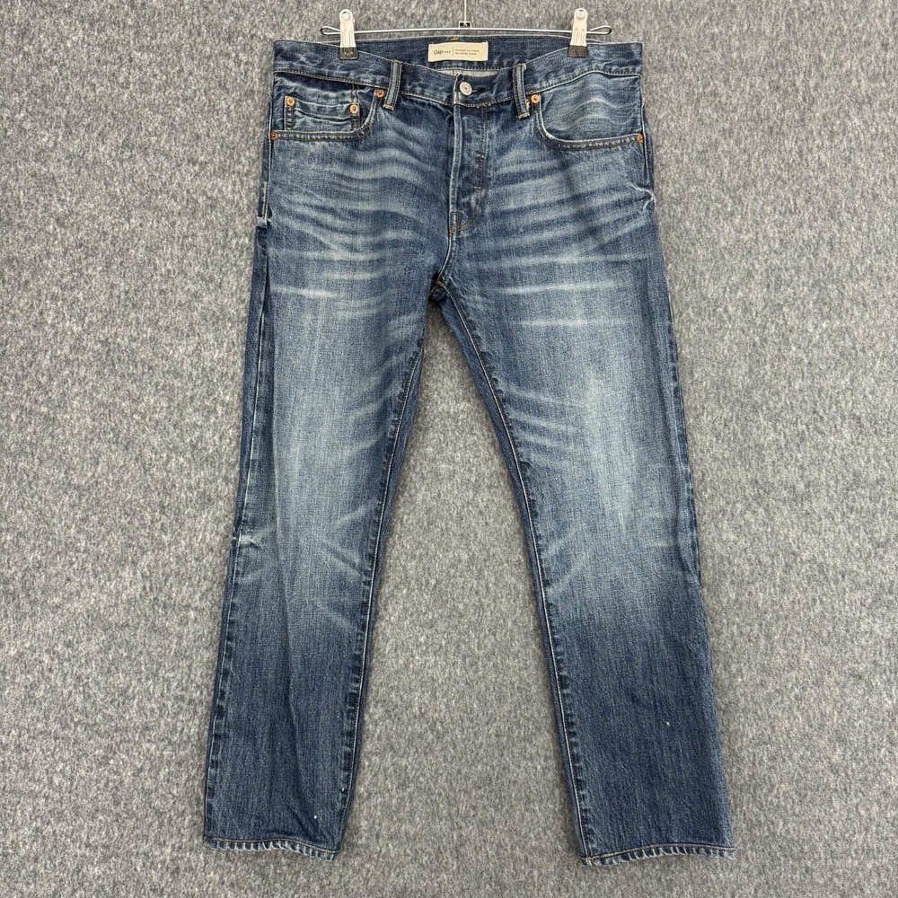 Gap 1969 Kaihara Japanese Selvedge Jeans Mens 33x30 Blue Skinny S989164-00
